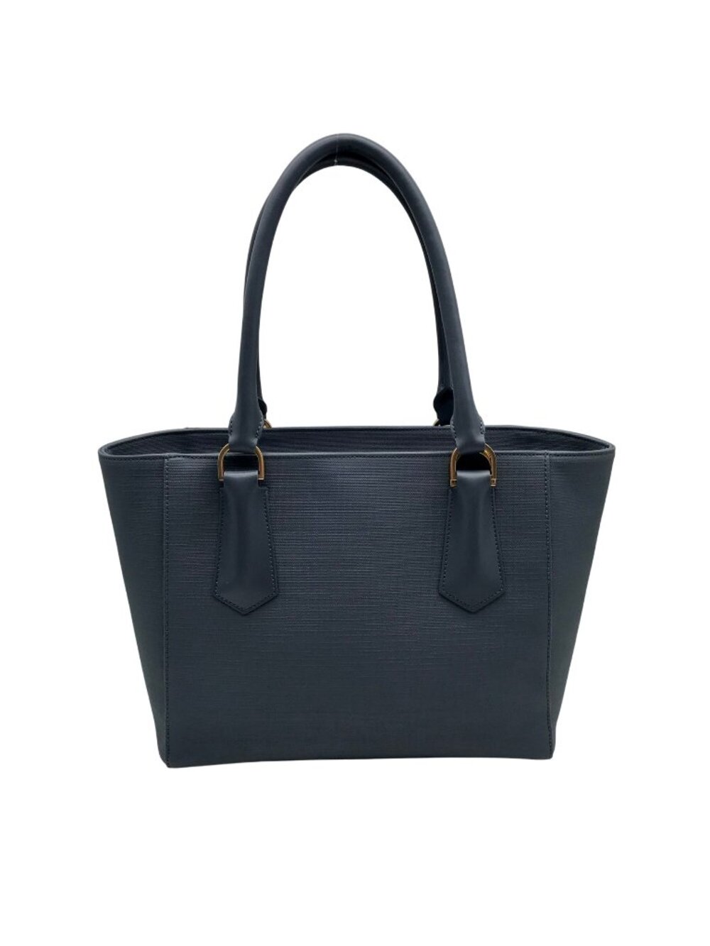 Dagne Dover Grey And Blue Coated Canvas Legend Tote Bag With Wallet
